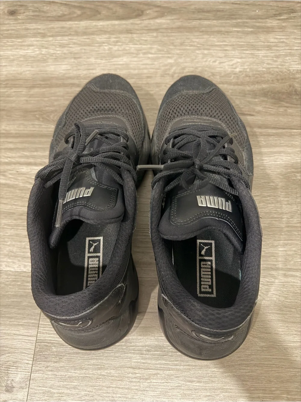 Puma Men's Black Mesh & Suede Athletic Sneakers